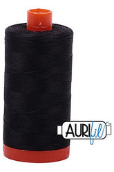 Aurifil Mako 50wt Cotton 1300 m 1422 yd. spool - 4241 Very Dark Grey